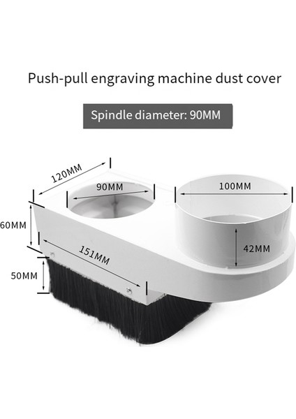 Cnc Router Toz Toplayıcı Ayakkabı Gravür Makinesi Mil Kapağı Çapı 90MM Ağaç Işleme Fırçası Temizleyici Araçları (Kart Üzerinde) (Yurt Dışından) indirimleri