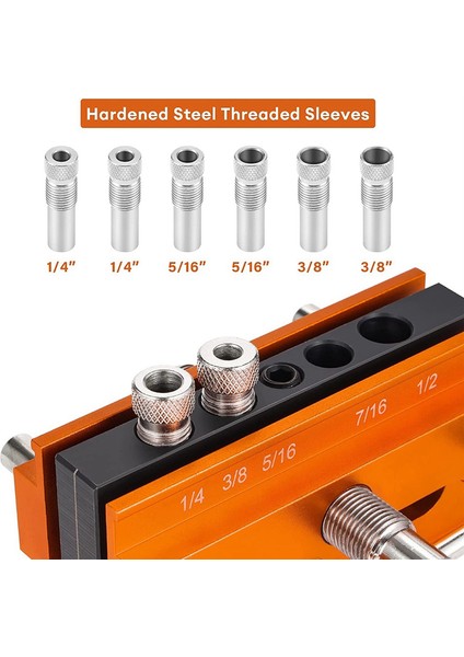 Düz Delikler Kendiliğinden Ortalanan Dübel Takımı, 6 Matkap Kılavuz Burcuyla Ayarlanabilir Genişlikte Ahşap Işleme Konum Belirleme Seti (Yurt Dışından) fırsatları