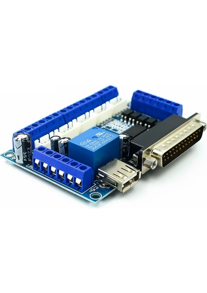 Mach3 Arayüz Kartı Cnc 5 Eksenli Optocoupler Adaptörlü Step Motor Sürücüsü + USB Kablosu (Yurt Dışından) modelleri