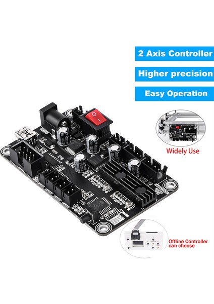 Eksen Kontrolör Cnc Lazer-Gravür Makinesi Grbl Kontrol Kartı Çevrimdışı Kontrolör USB Port Kontrol Kartı 2 Eksen Kontrol Paneli (Yurt Dışından)