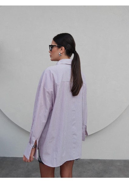 Baskılı Oversize Gömlek