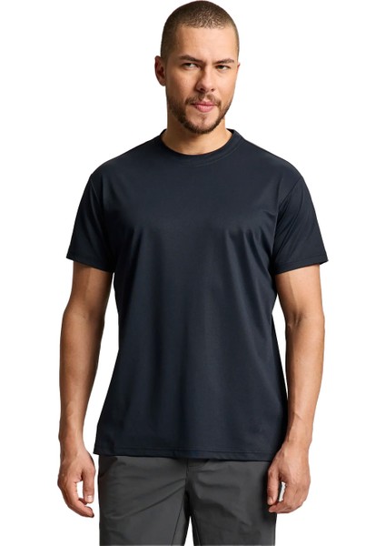 Tech Pique Erkek Siyah Tişört