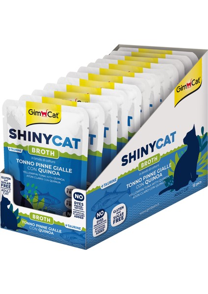 Shinycat Pouch Sarı Yüzgeçli Ton Balığı ve Kinoa x 12 adet