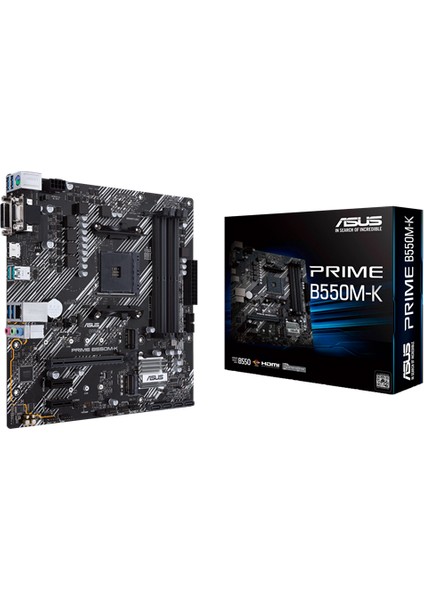 Prıme B550M-K Ddr4 4600MHZ 1xvga 1xhdmı 1xdvı 2xm.2 USB 3.2 Matx Am4 (Amd Am4 5000/4000 G/3000