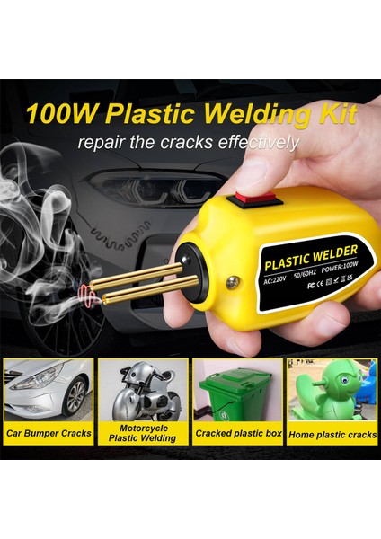 Taşınabilir Mini Sıcak Zımba Plastik Kaynak Makinesi Araba Tampon Tamir Kiti El Kiti Otomatik Ezik Onarım Ab Tak Sarı (Yurt Dışından) fırsatları