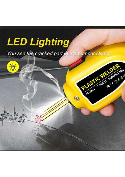 Taşınabilir Mini Sıcak Zımba Plastik Kaynak Makinesi Araba Tampon Tamir Kiti El Kiti Otomatik Ezik Onarım Ab Tak Sarı (Yurt Dışından) indirimleri