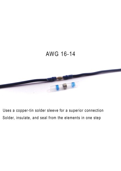 100 Adet Lehim Contası Isı Büzüşmeli Butt Konnektörler Terminalleri Elektrik Bakır Kılıflı (35KIRMIZI 30MAVI 25BEYAZ 10SARI) (Yurt Dışından) fırsatları