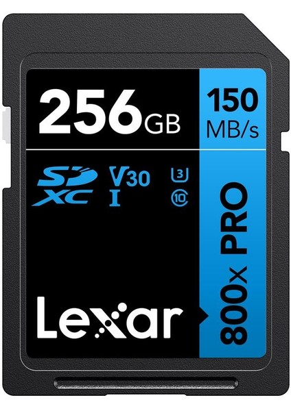 256GB Lexar LSD0800P256G-BNNNG Professıonal 800X Pro Sdxc Uhs-I Cards Up To 150MB/S Read 45MB/S Wrıt