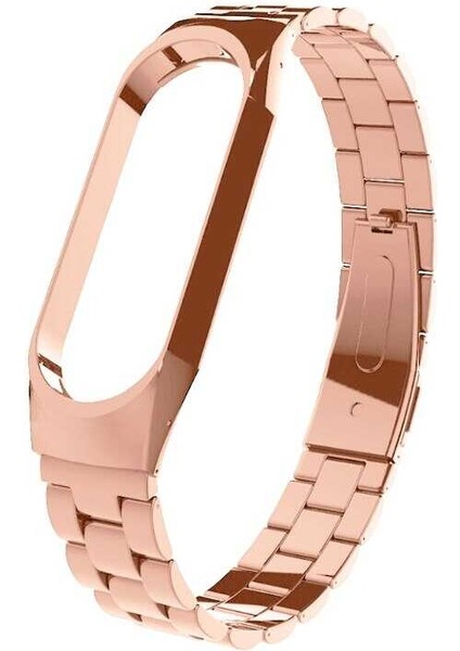 Xiaomi Mi Band 5 Uyumlu Krd-04 Metal Kordon Zore - Rose GOLD-8682314047616-MRYN42232