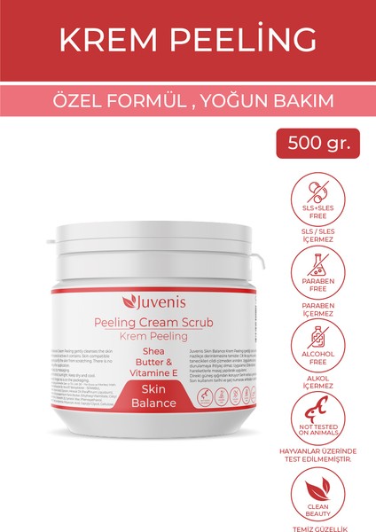 E Vitamini İçeren Arındırıcı Peeling Ölü Derilerden Arındıran Skin Balance Serisi Krem Peeling