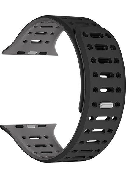 Watch Ultra 49MM Uyumlu Zore KRD-124 Silikon Kordon Strap KAYIŞ-SIYAH-GRI-8680436815670-MRYN112000