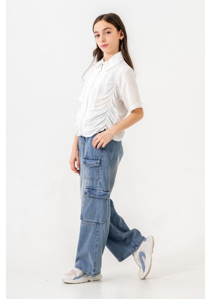 Kız Çocuk Bel Kordonlu Kot Pantolon 2198 fiyatları