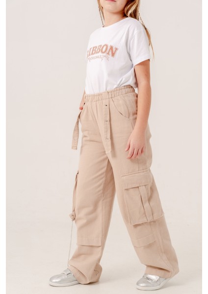Kız Çocuk Zincirli Kargo Keten Pantolon 2569 fiyatları