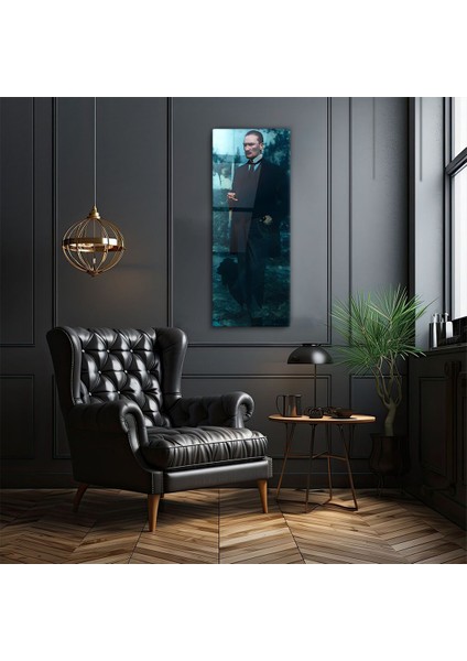 Ulu Önder Mustafa Kemal Atatürk Cam Tablo- Ev ve Ofis Dekorasyonu-Hediyelik-Dekoratif-Atatürk-Modern modelleri