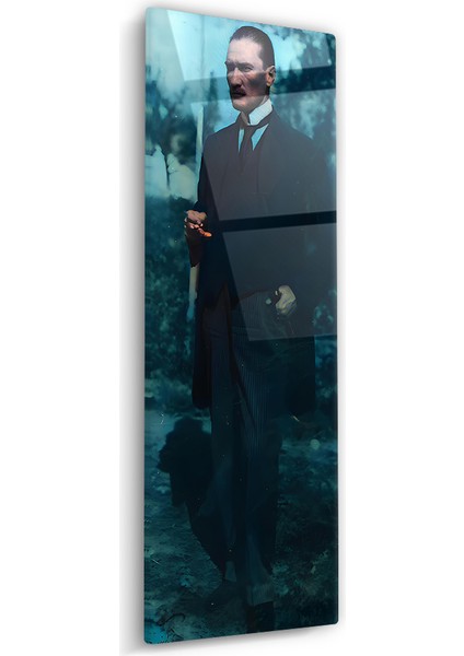 Ulu Önder Mustafa Kemal Atatürk Cam Tablo- Ev ve Ofis Dekorasyonu-Hediyelik-Dekoratif-Atatürk-Modern indirimleri