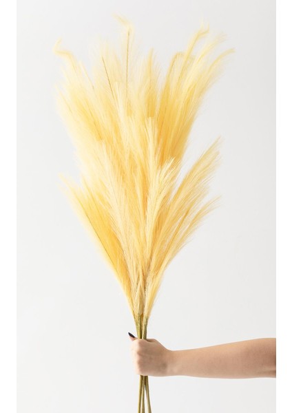 Yapay Pampas 100 cm Tek Dal Sarı 5'li