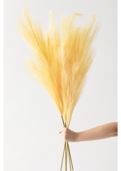 Yapay Pampas 100 cm Tek Dal Sarı 5'li