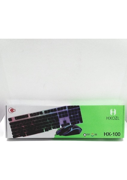 Oyuncular Için Klavye Mouse Set Rgb Özellikli Hxozl HX-100 Model