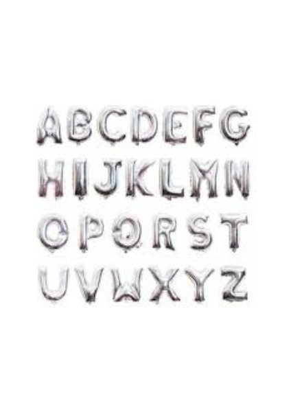 Gümüş Rengi Folyo Balon 1 Metre modelleri