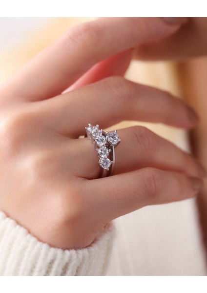 Gümüş Tektaş Beştaş Yüzük Kombini fiyatları