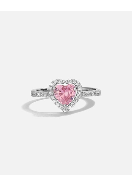 Pembe Quartz Renkli Taşlı Amor Gümüş Yüzük fiyatları