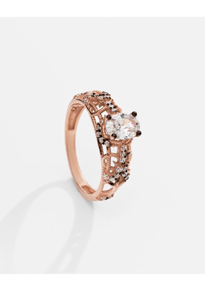 Gümüş Tasarım Tektaş Yüzük