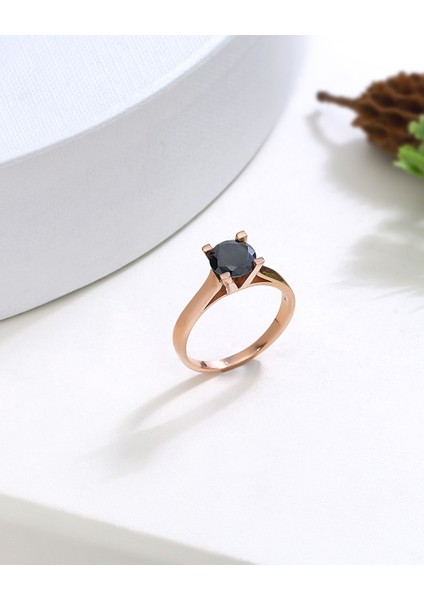 Oniks Taşlı Gümüş Tektaş Yüzük modelleri