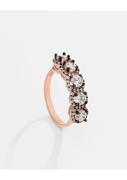 Elmas Modeli Gümüş Beştaş Yüzük