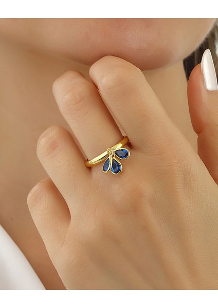 Safir Taşlı Renkli Gümüş Yüzük fiyatları