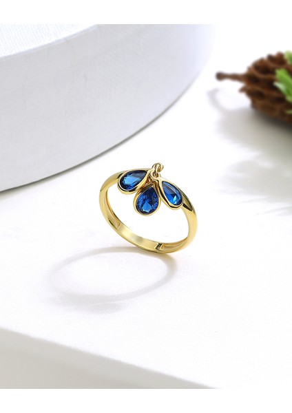 Safir Taşlı Renkli Gümüş Yüzük modelleri