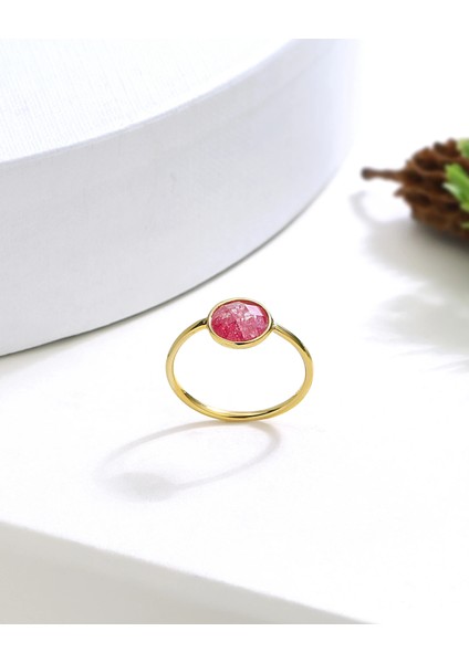 Turmalin Renkli Taşlı Gümüş Yüzük modelleri