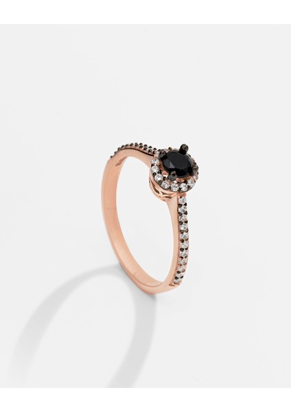 Oniks Taşlı Gümüş Tektaş Yüzük