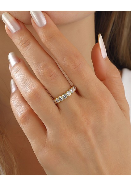 Zirkon Taşlı Gümüş Tamtur Yüzük modelleri