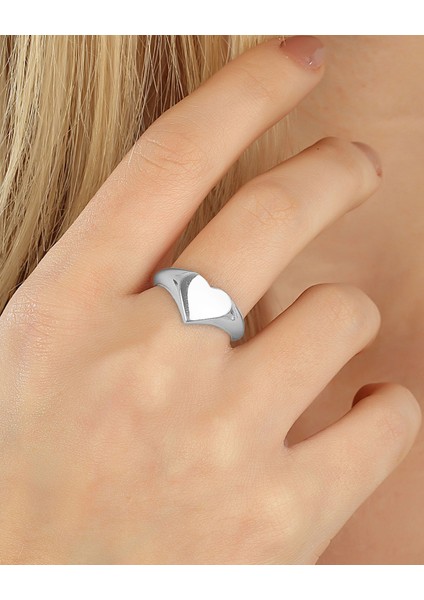 Gümüş Kalp Yüzük fiyatları