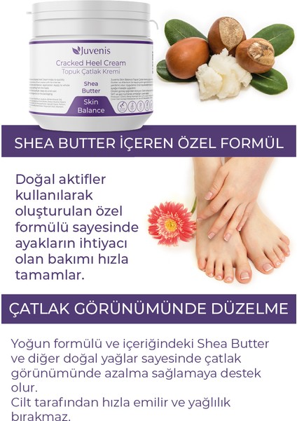 Topuk Çatlak Kremi Topuk Çatlakları İçin Nemlendirici Skin Balance Serisi Topuk Çatlak Kremi