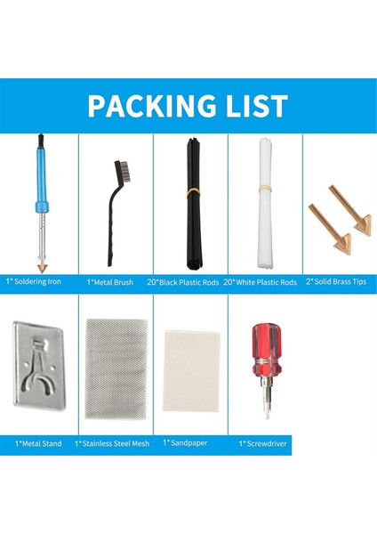 Plastik Kaynak, 80W Plastik Kaynak Makinesi Seti 2 Lehimleme Demir Ucu Ab Fişi ile Araba Tamponu Plastik Tamir Makinesi (Yurt Dışından) modelleri