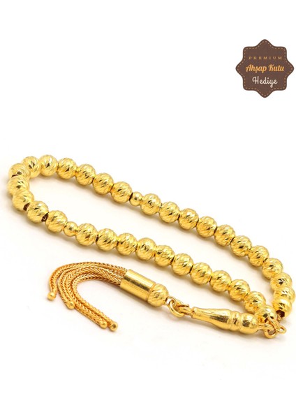 925 Ayar Gümüş Altın Kaplama Midyat Telkari El Işçiliği Tesbih 201023810