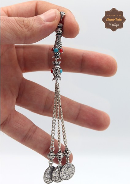 925 Ayar Gümüş 3'lü Tuğra Tesbih Püskülü 201023817 modelleri