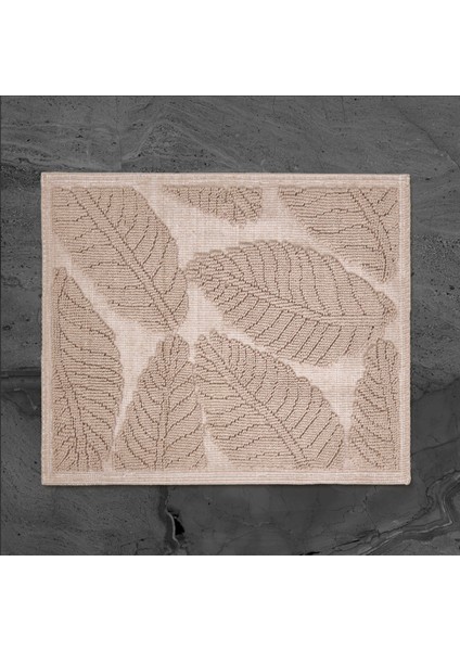 Soft Big Barg 2'li Banyo Paspası - Bej - 60 x 100 cm + 50 x 60 cm