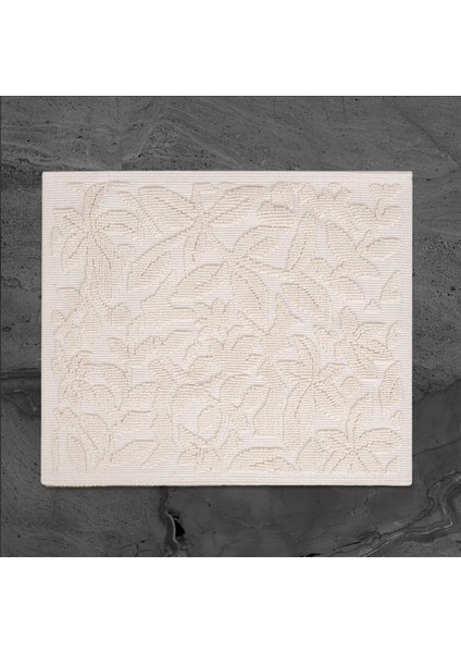 Soft Barg 2'li Banyo Paspası - Ekru - 60 x 100 cm + 50 x 60 cm