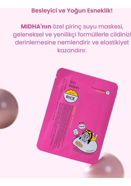Rice Milk Mask Nutri Firming | Cilt Sıkılaşmaya Yardımcı Pirinç Özlü Yüz Maskesi 5 Adet