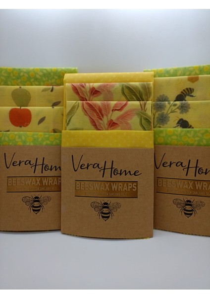 Verafood Balmumu Saklama Bezi Limited Edition Serisi (40*40 Bez,30*30 Bez,30*30 Bez,20*20 Bez)