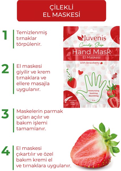 Kuru Ciltler İçin Nemlendirici ve Yatıştırıcı Besleyici Aloe Veralı Çilekli El Maskesi fırsatları