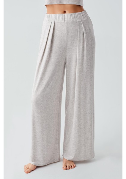 Kısa Kollu Crop Bol Paça Esnek Viskoz Pijama Takım fırsatları