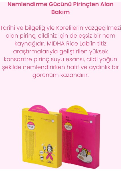 Rice Milk Mask Hydro Glowing | Aydınlatmaya Yardımcı Pirinç Özlü Yüz Maskesi 5 Adet