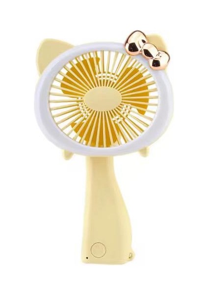 Şarjlı El Fanı Vantilatör 3 Kademeli Kırmalı Işıklı Mini Fan 17*11 Cm
