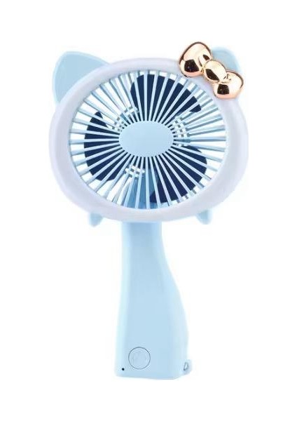 Şarjlı El Fanı Vantilatör 3 Kademeli Kırmalı Işıklı Mini Fan 17*11 Cm