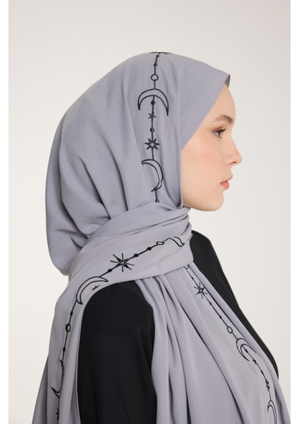 Nakış Şal - Hilal Dokuma - Gri - Siyah fırsatları