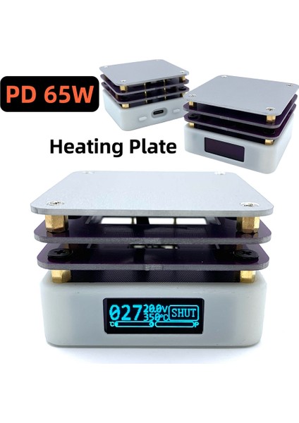 Pd 65W Mini Sıcak Plaka Ön Isıtıcı OLED Ekran Pcb Kartı Lehimleme Isıtma Plakası Tamir Istasyonu Ön Isıtma Onarım Araçları (Yurt Dışından) modelleri