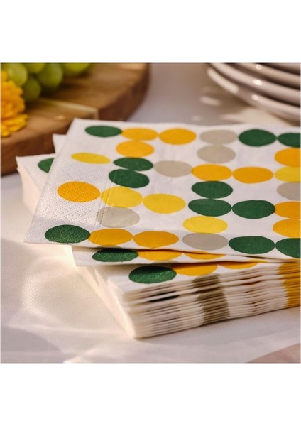 Ikea Bröggan Desenli Peçete Çok Renkli 33X33 cm 30 Adet modelleri